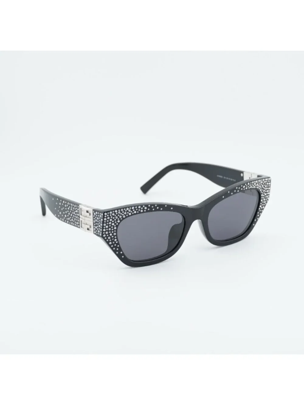 Givenchy GV4019IS 01A Sunglasses Black with Stones Cat Eye Frame, Grey Lenses